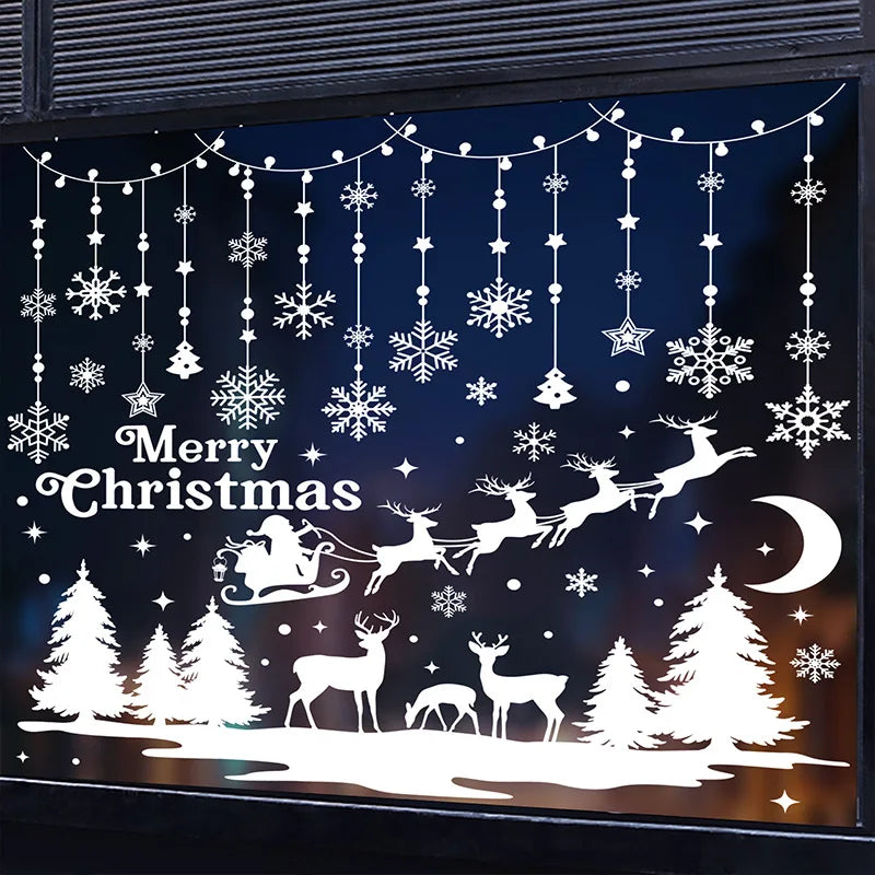 Christmas Atmosphere Window Stickers Made of PVC