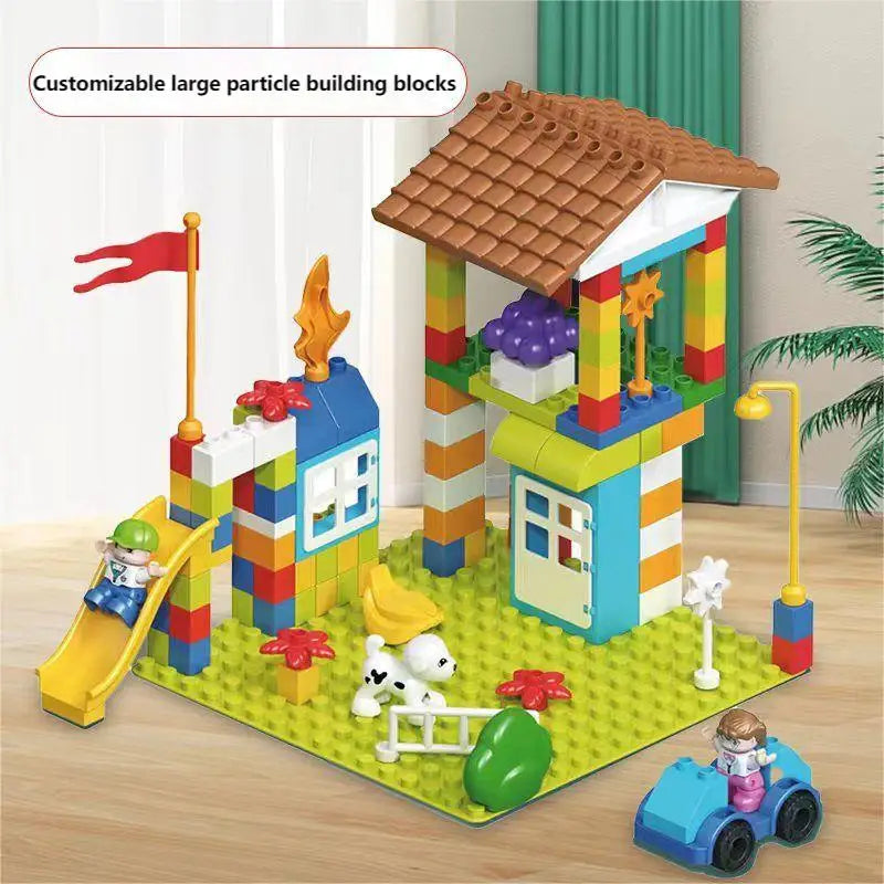 Large Particle Square ABS Plastic Kids Building Blocks Toy Set