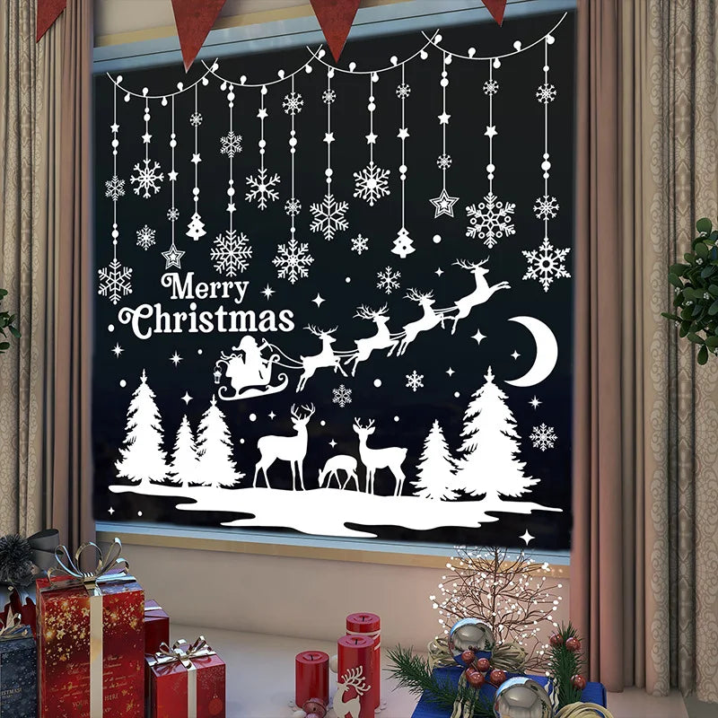 Christmas Atmosphere Window Stickers Made of PVC