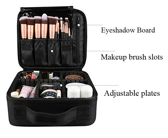 Makeup Bag Foldable Oxford With Mirror 11*9*4 in