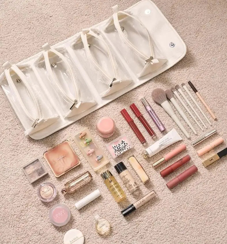 PU Leather  Roll up  Makeup Bag  40*6*5 in