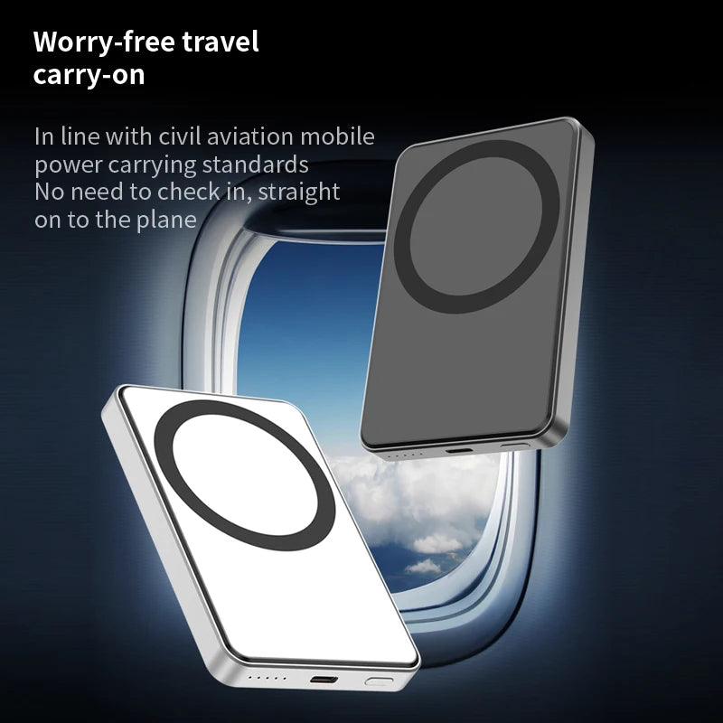 Metal Powe rbank 10000mAh Quick Charging Wireless