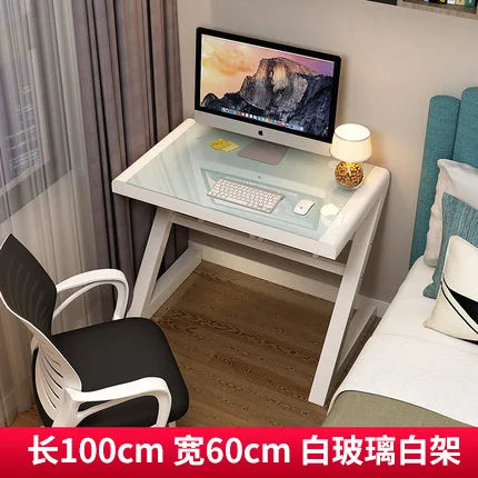 Toughened Glass Computer Desk Z-shaped  Leg
