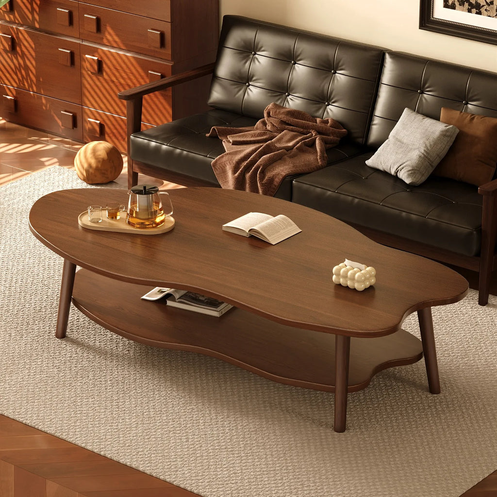 Cloud shaped double-layer coffee table
