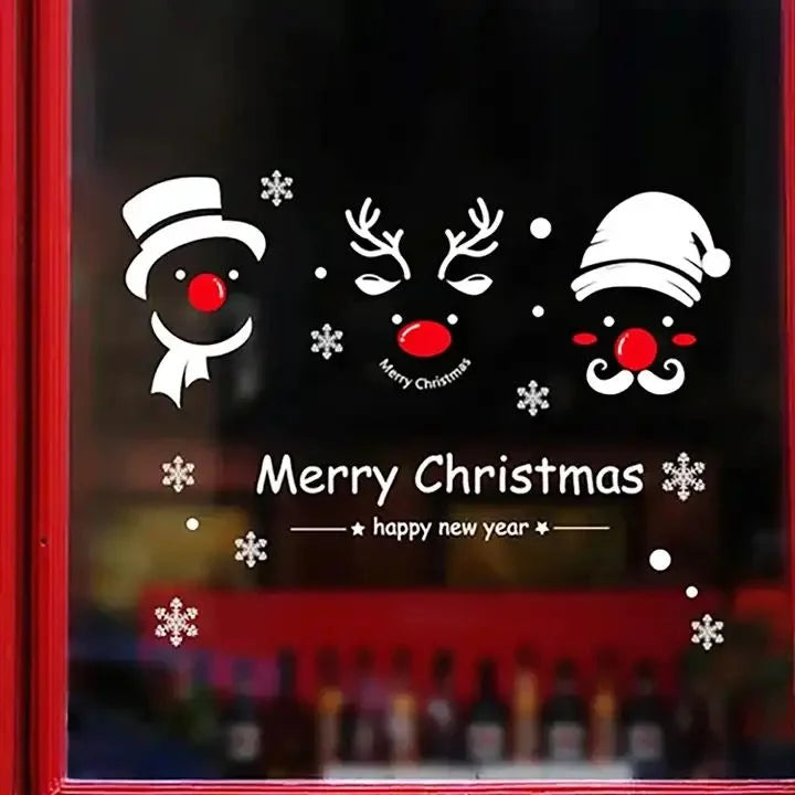 PVC Window Stickers Home Christmas