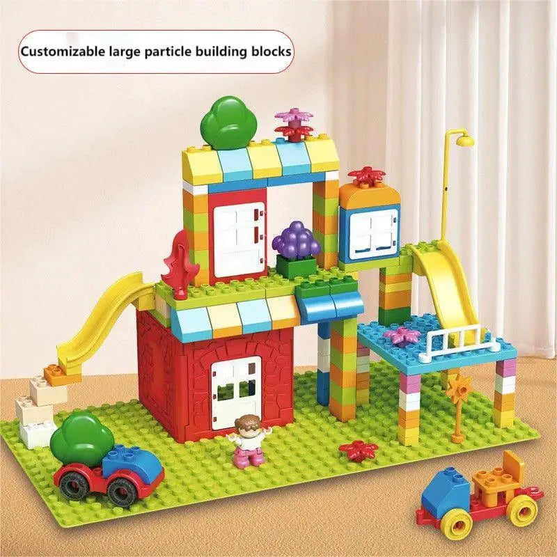 Large Particle Square ABS Plastic Kids Building Blocks Toy Set