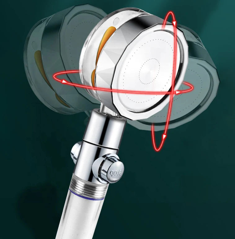 Water Saving Spinning Fan Shower head