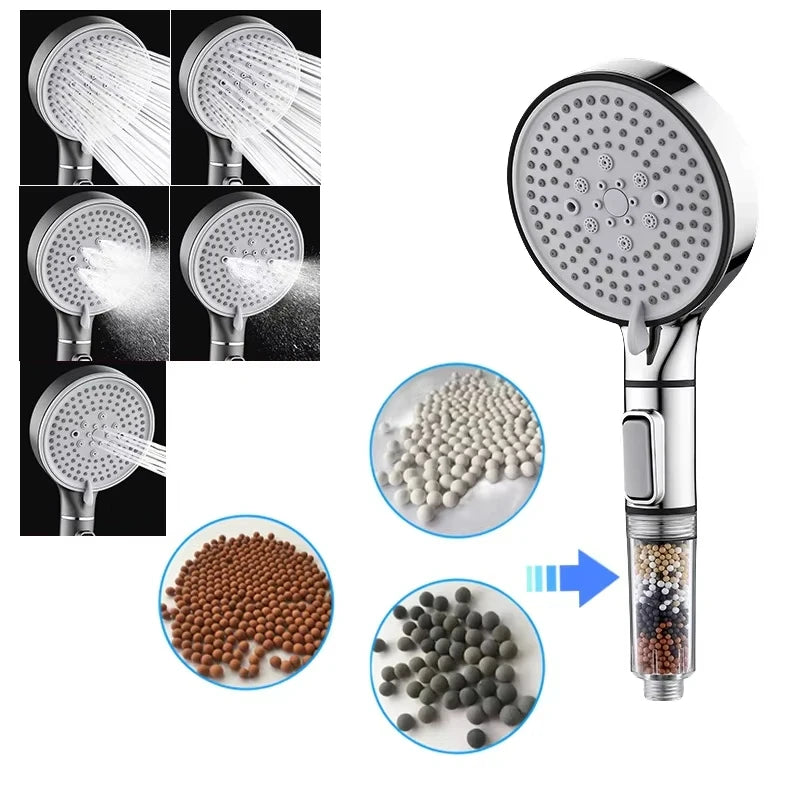 With  Filter Rain Jet Hand Shower head