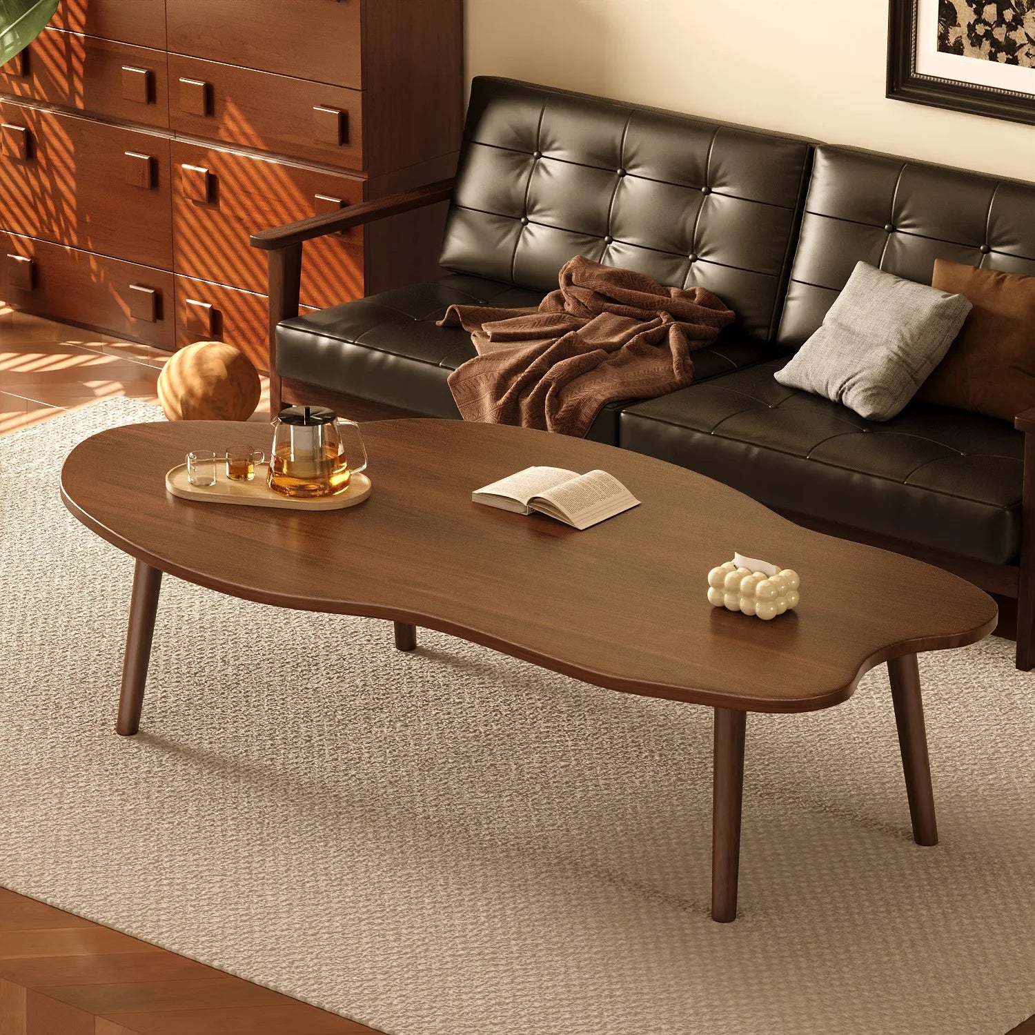 Cloud shaped double-layer coffee table