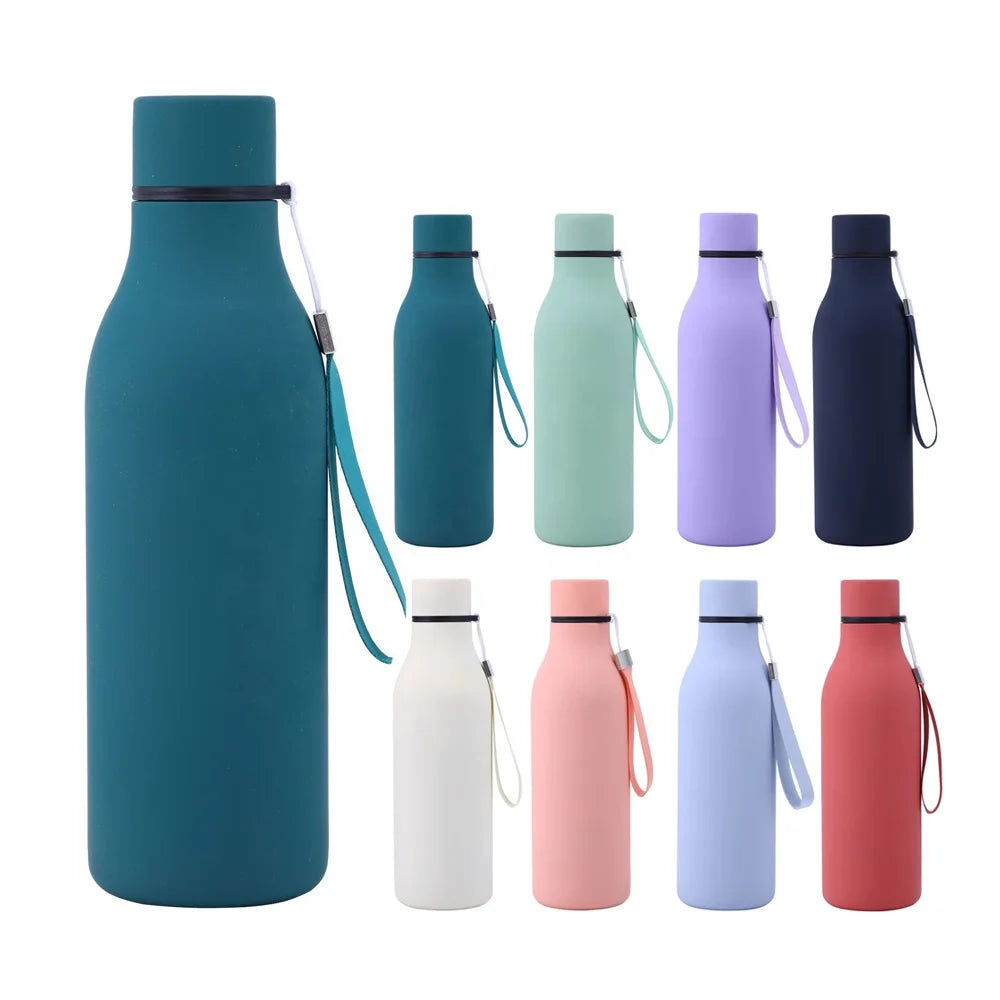 Frosted Soft Touch Insulated Drink Bottle  550ml