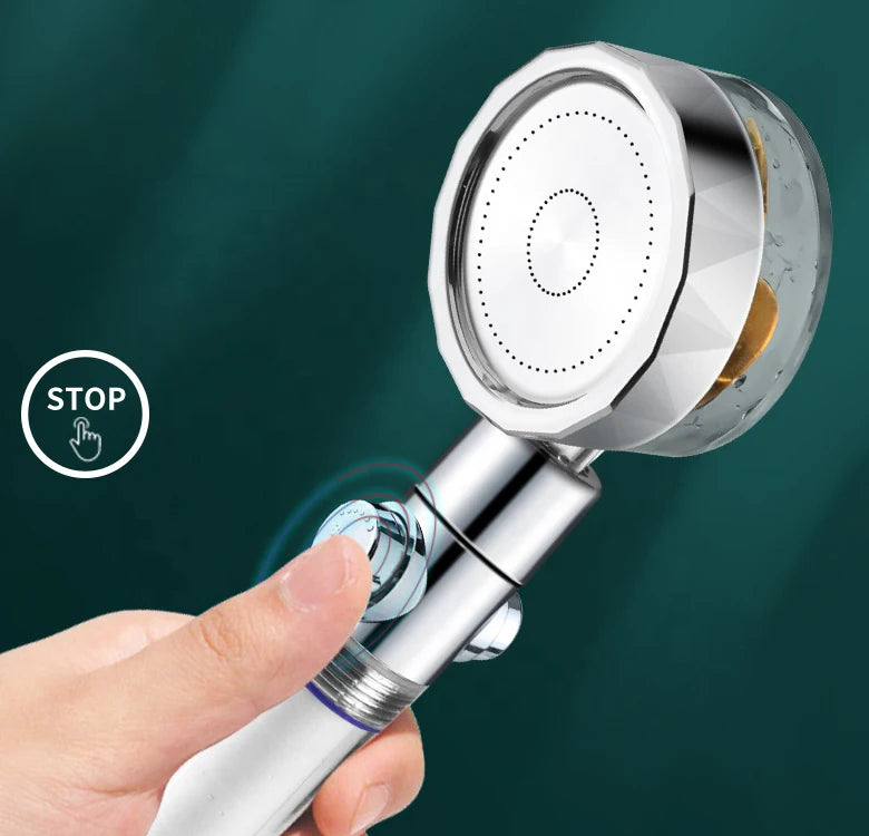 Water Saving Spinning Fan Shower head