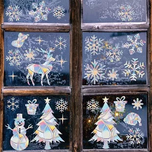 PVC stickers for Christmas window decoration