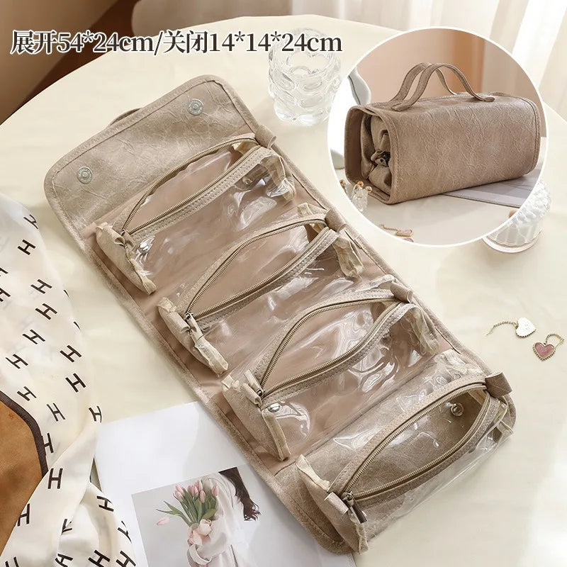 PU Leather  Roll up  Makeup Bag  40*6*5 in