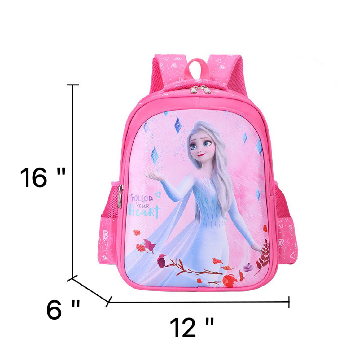 New 3D backpack for elementary school students and girls, Frozen children's backpack