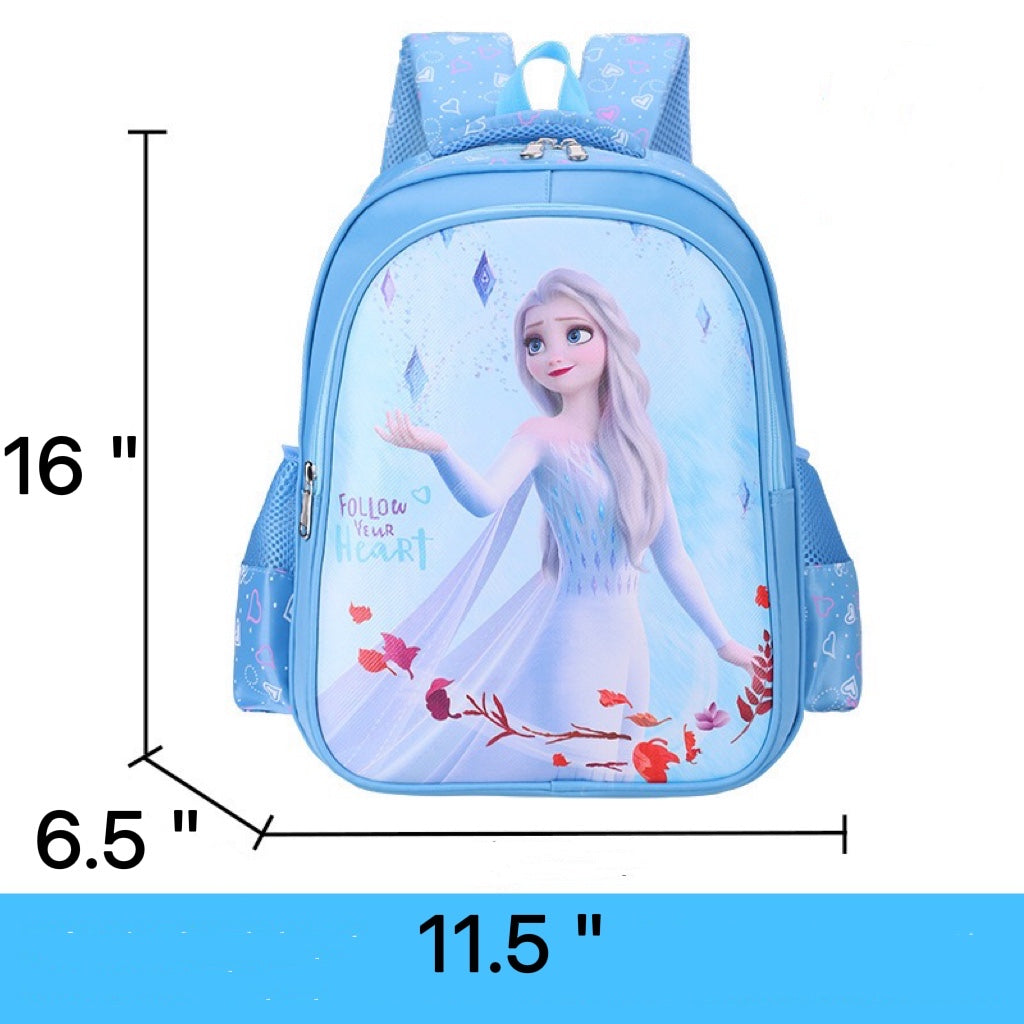 New 3D backpack for elementary school students and girls, Frozen children's backpack