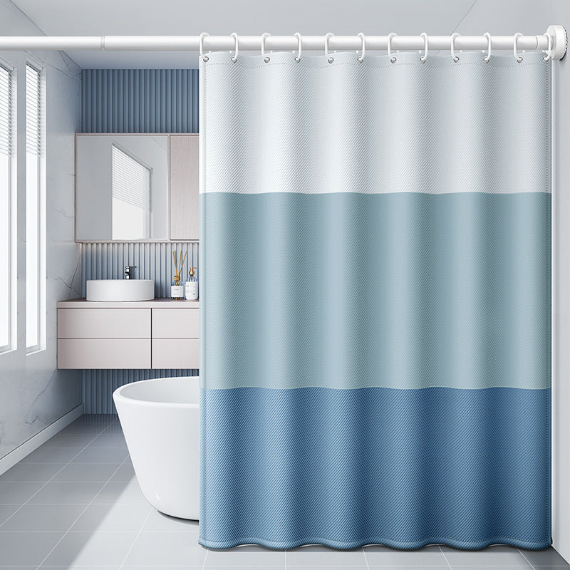 Shower curtain thickened waterproof without punching