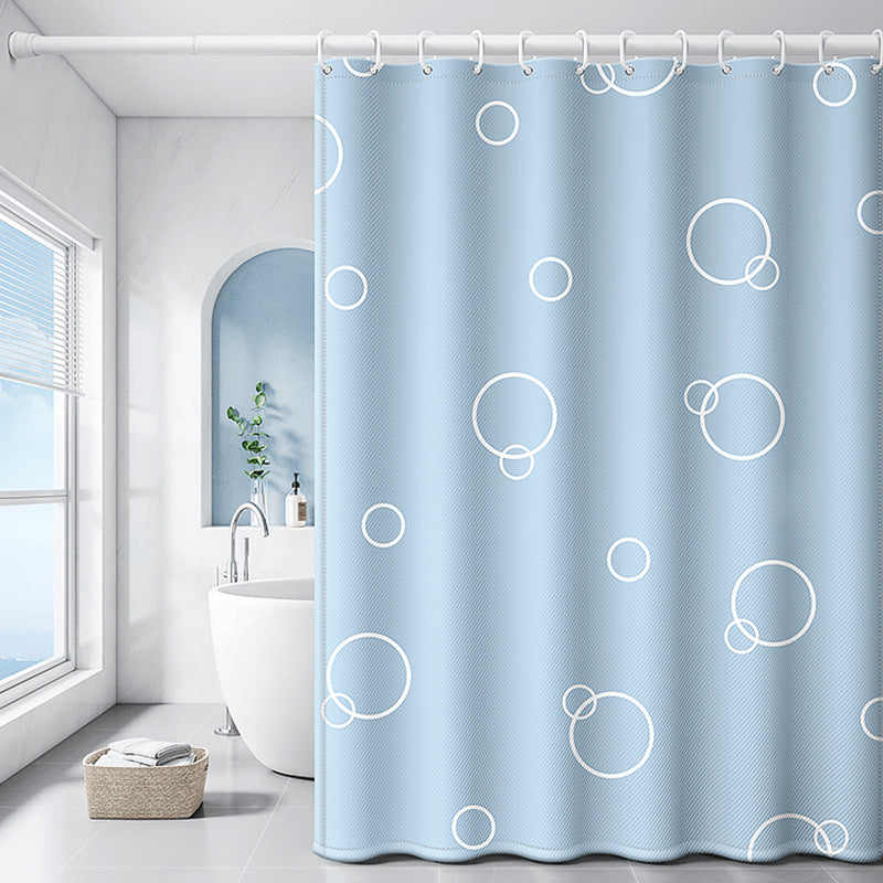 Shower curtain thickened waterproof without punching