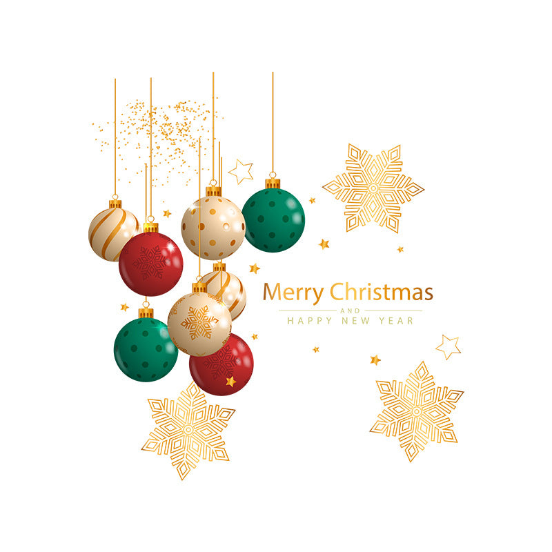 Christmas decoration window grilles glass door sticker