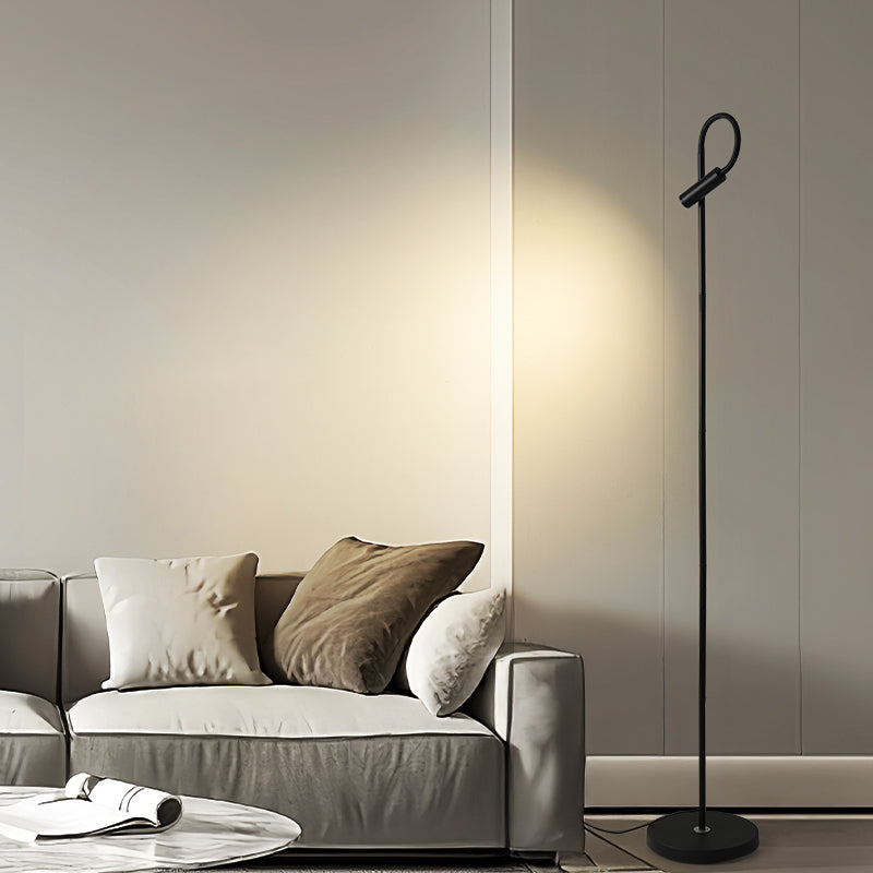 Floor lamp spotlight can be turned around