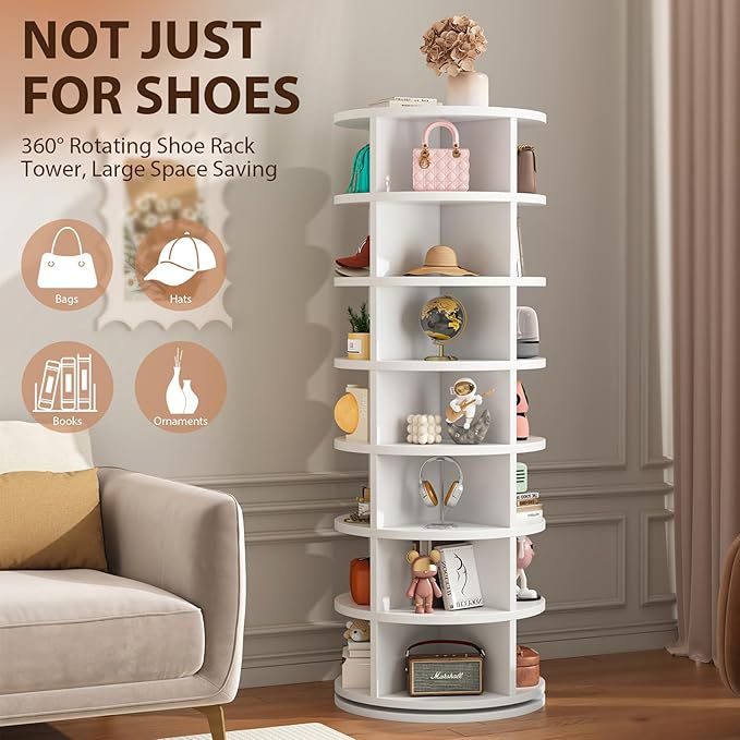 Rotating shoe rack 360 degrees 7 floors