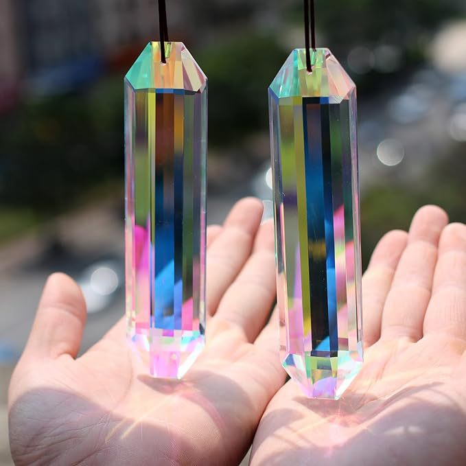 Tyndall effect crystal prism