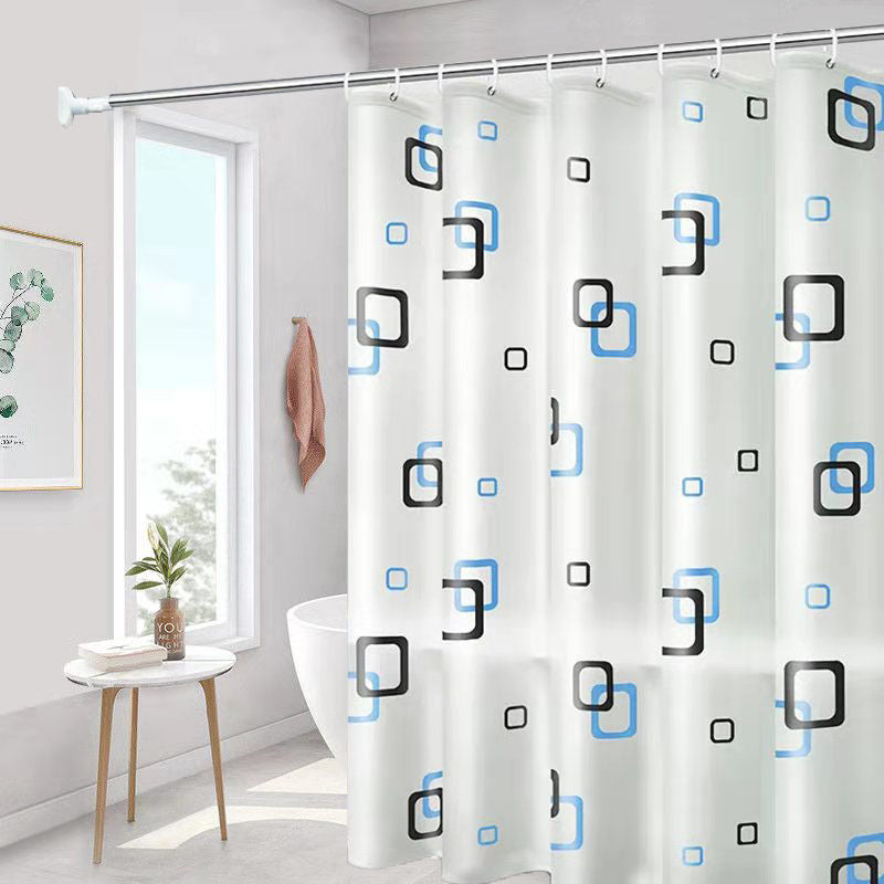Bathroom peva shower curtain waterproof (send hanging ring) free punching