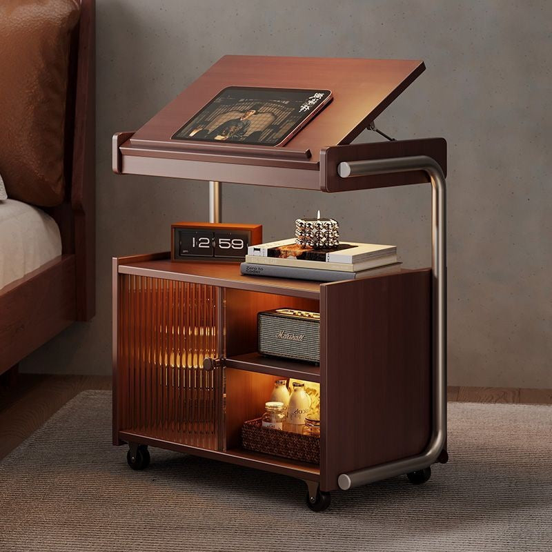 night stand Detachable solid wood sliding frame for bedside table