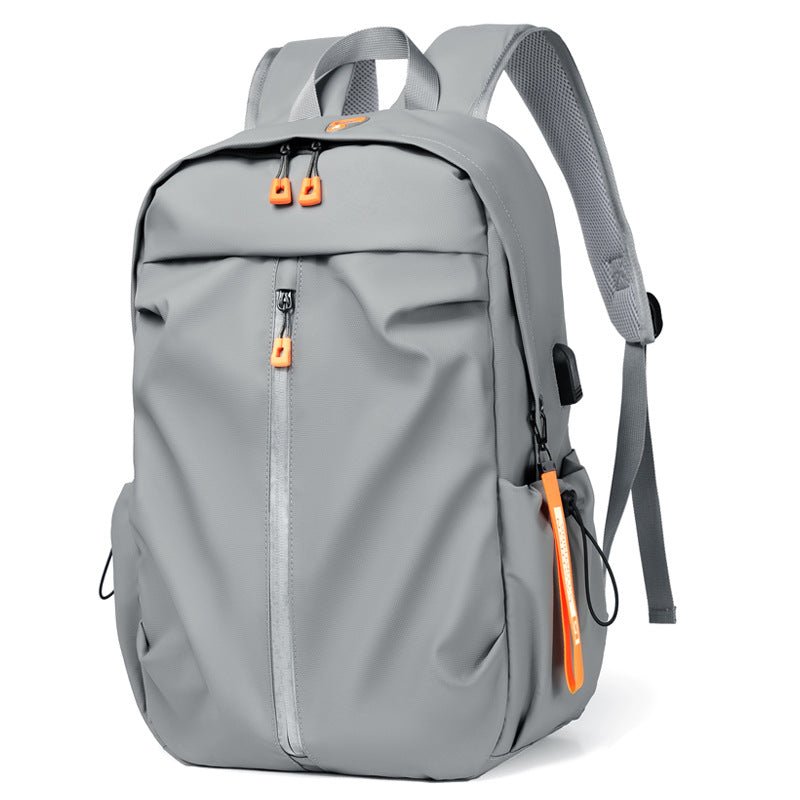Backpack men's simple solid color