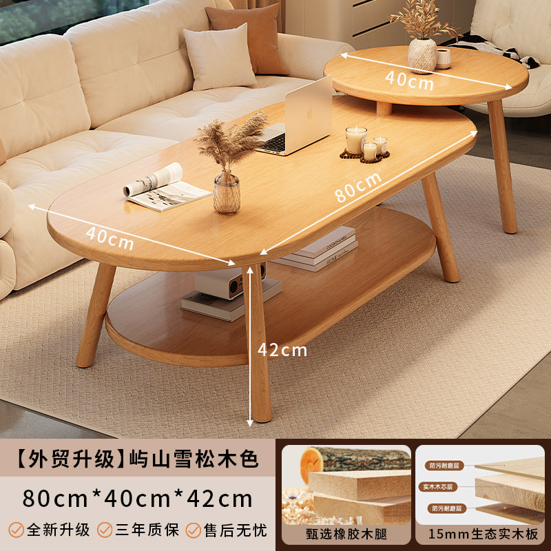 Double coffee table living room home coffee table