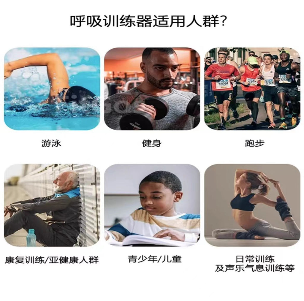 Portable Respiratory Trainer Vital Capacity Abdominal Mouth-biting