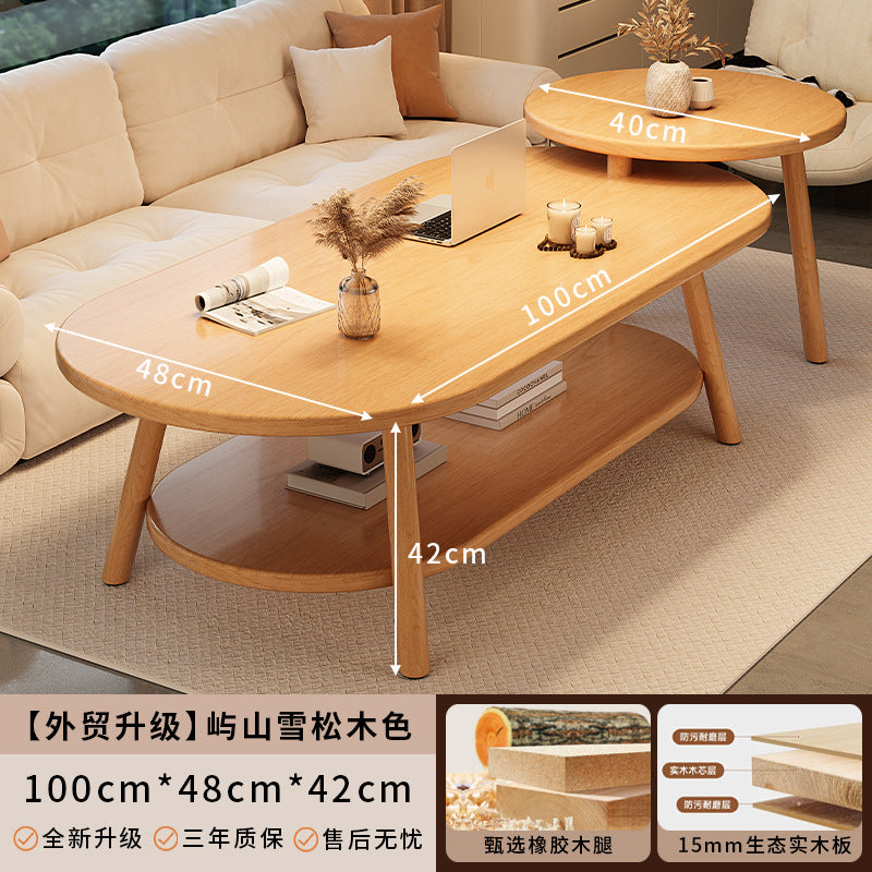 Double coffee table living room home coffee table