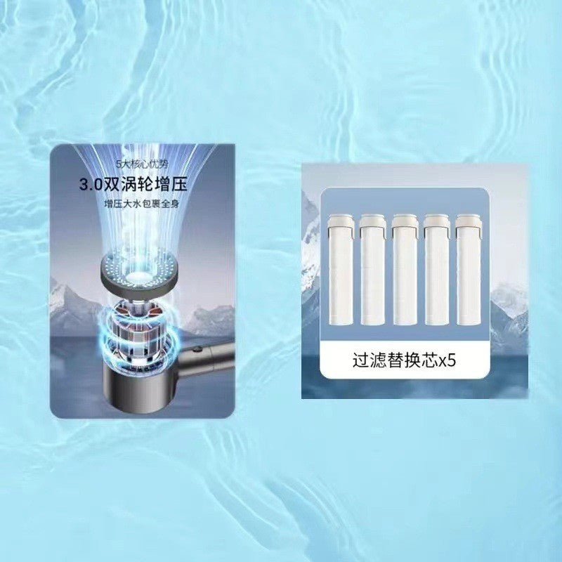 Five-speed strong  shower head and filter