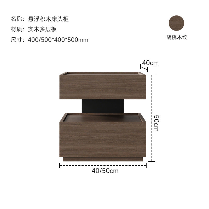 night stand Creative designer walnut solid wood bedside table