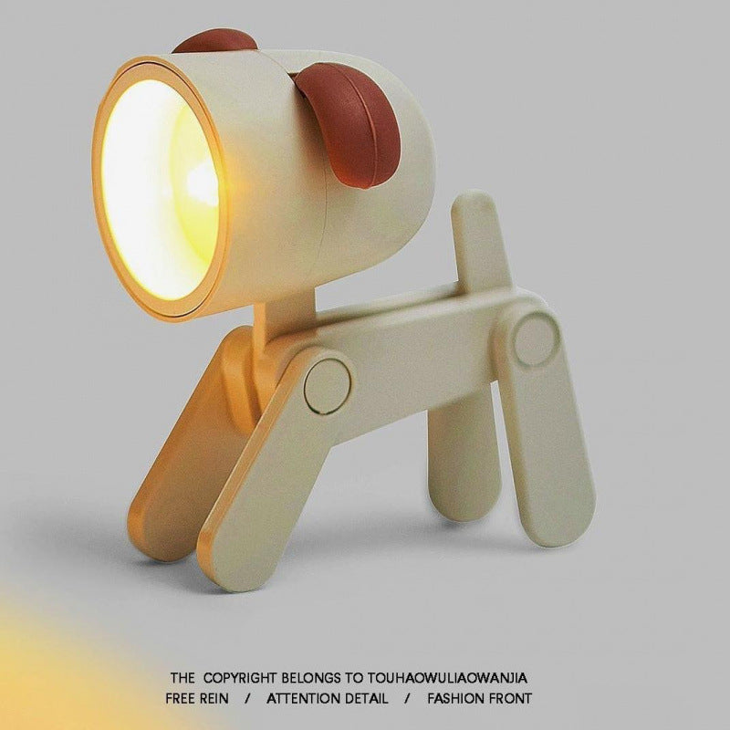 Swing joint movable puppy night light