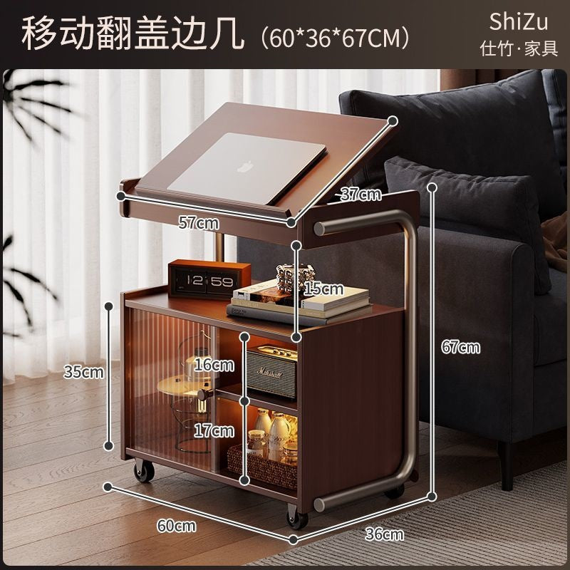 night stand Detachable solid wood sliding frame for bedside table