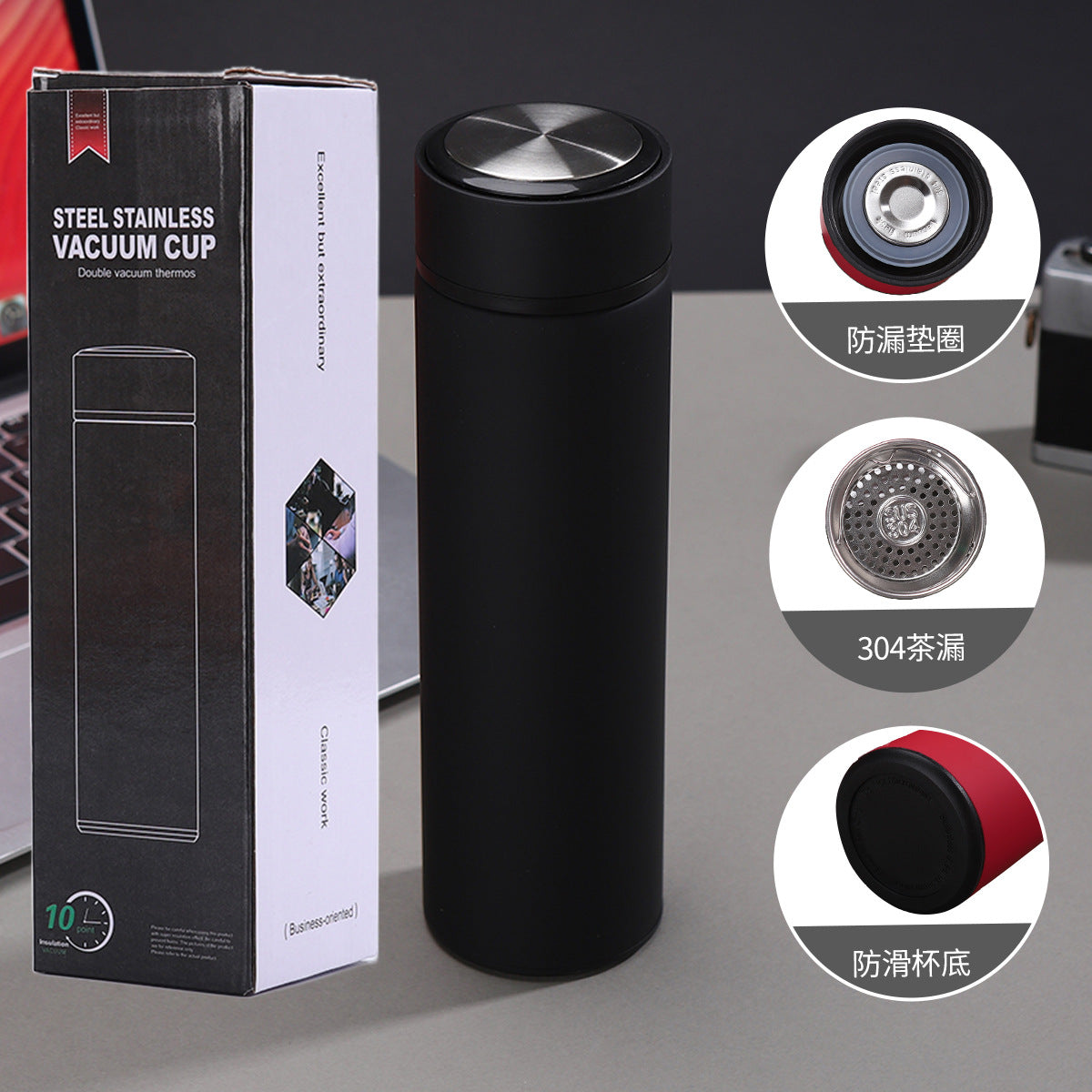 Temperature display Stainless steel thermos cup 316