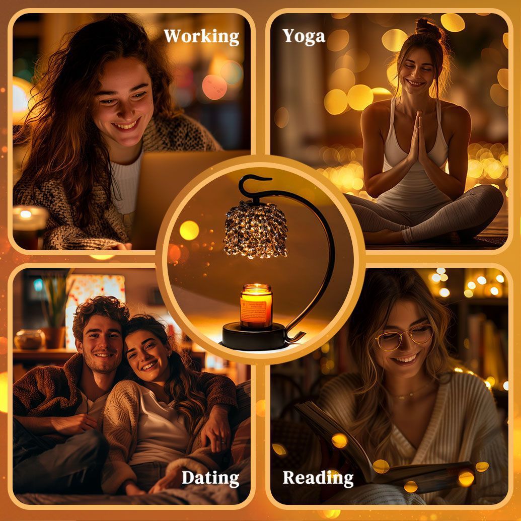 Button light candle warmer lamp