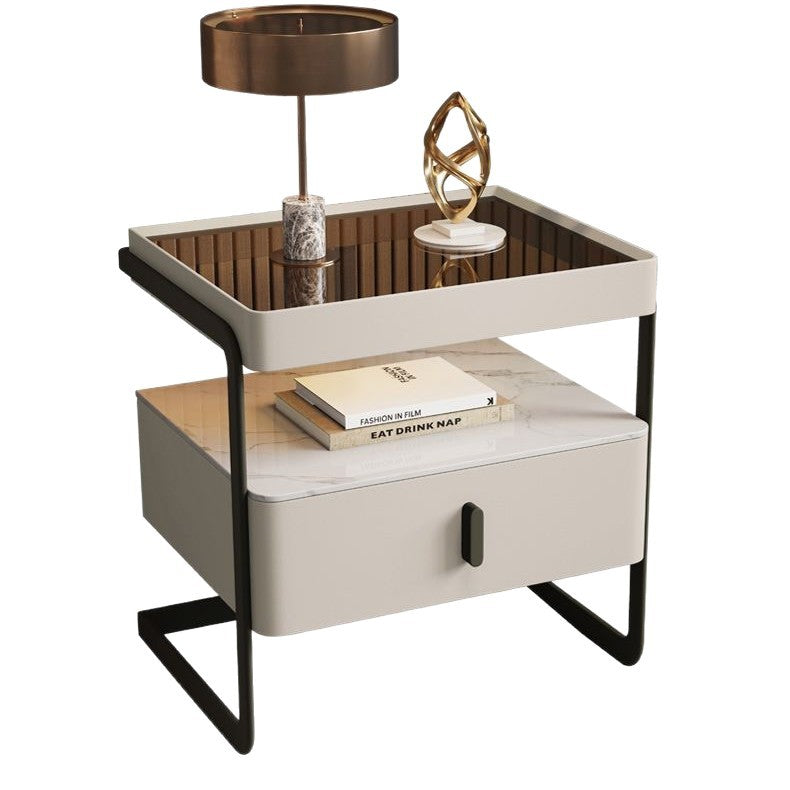 Bedside glass metal (single drawn glas)