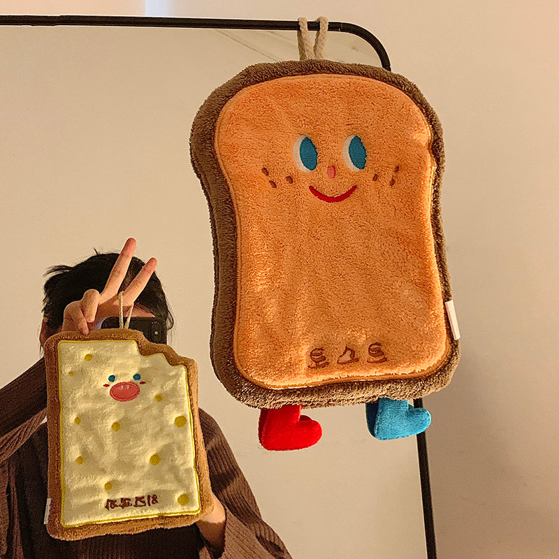 Cute hand towel hanging absorbent thickened kitchen rag