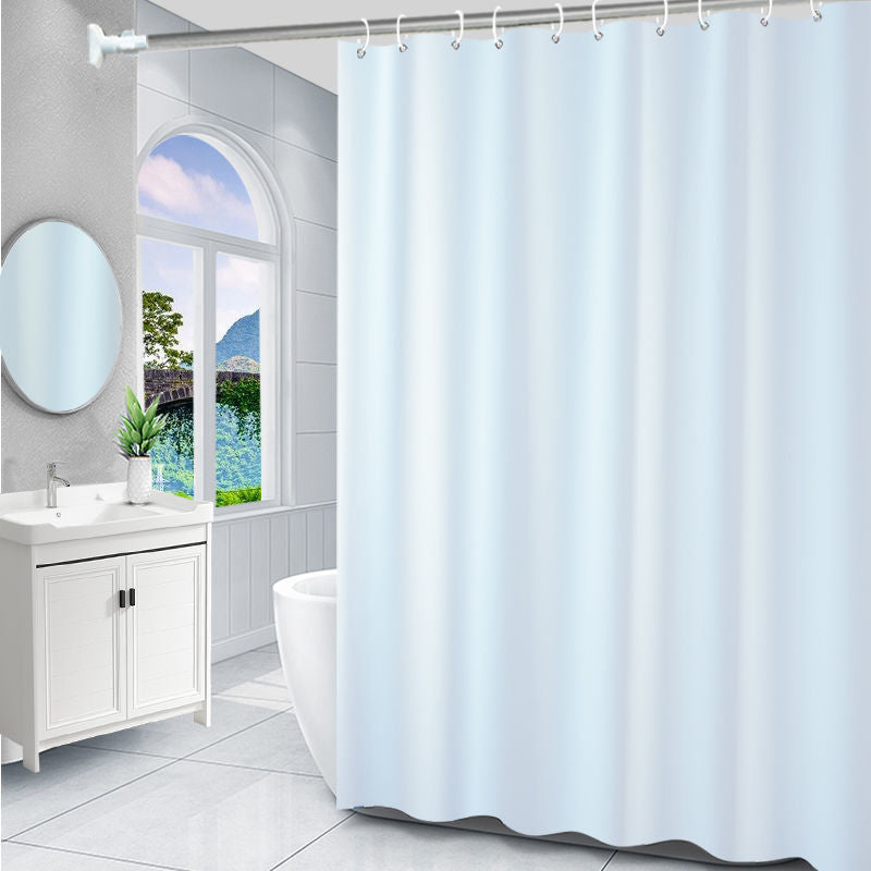 Bathroom peva shower curtain waterproof (send hanging ring) free punching