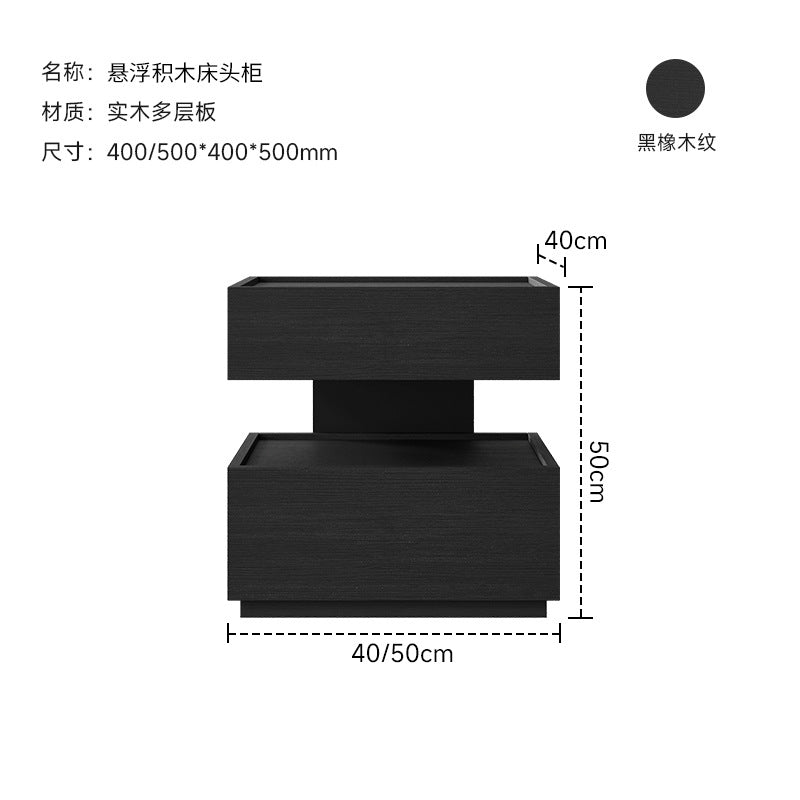 night stand Creative designer walnut solid wood bedside table