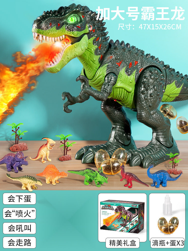Dinosaur supersize can walk, spray and lay eggs