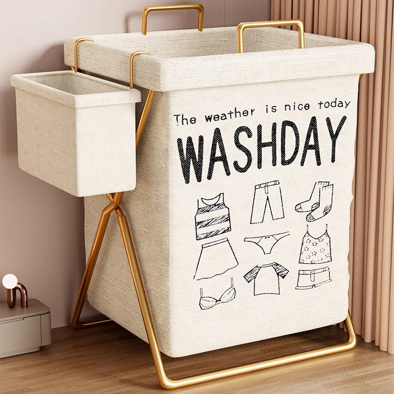 Laundry Basket Foldable Comes with Socks Hanging Basket