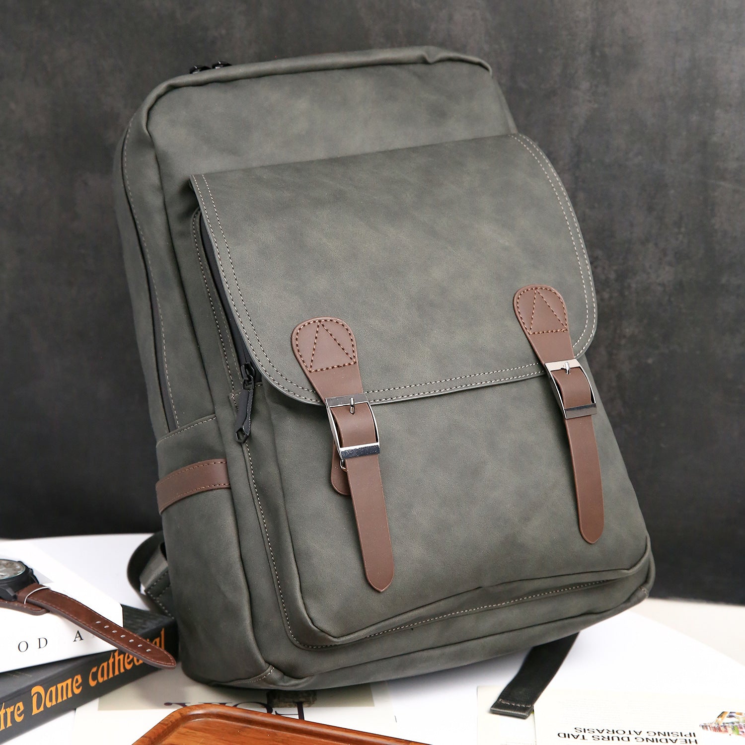 PU Back Backpack USB Charging Backpack