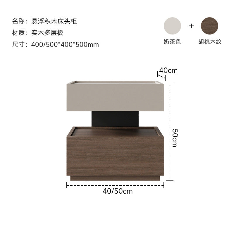 night stand Creative designer walnut solid wood bedside table