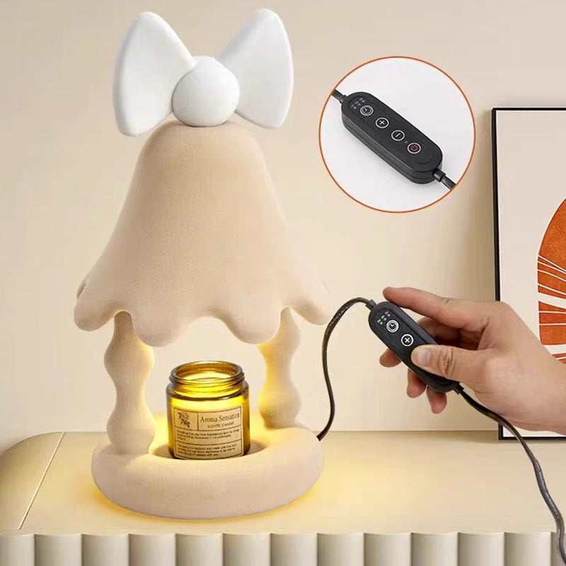 Flocking castle candle warmer lamp