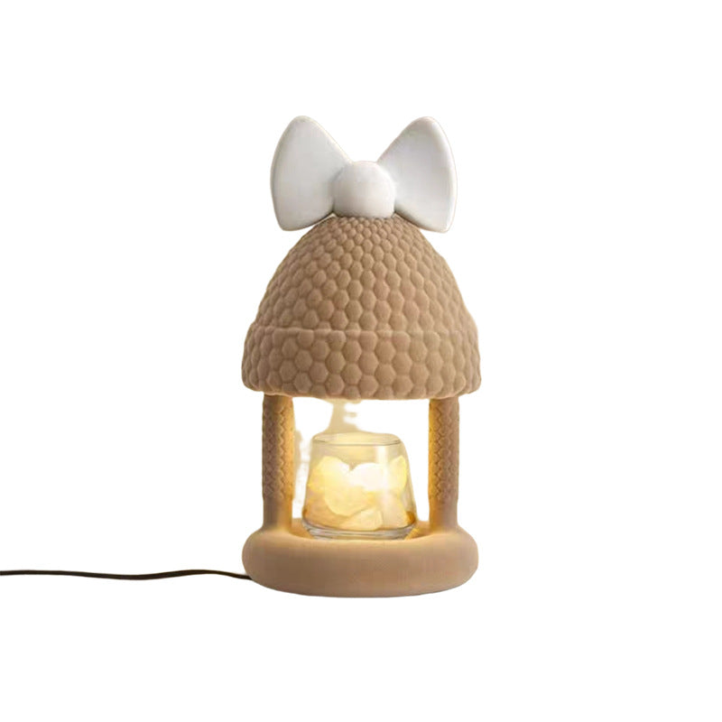 Flocking castle candle warmer lamp