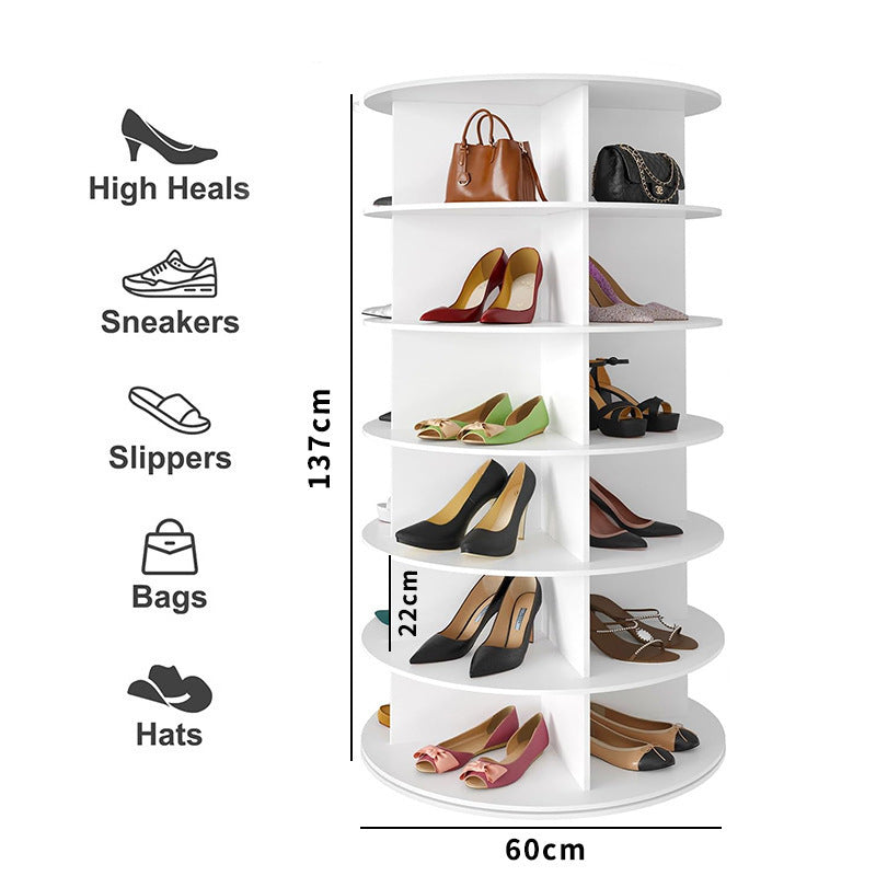 Rotating shoe rack 360 degrees 7 floors