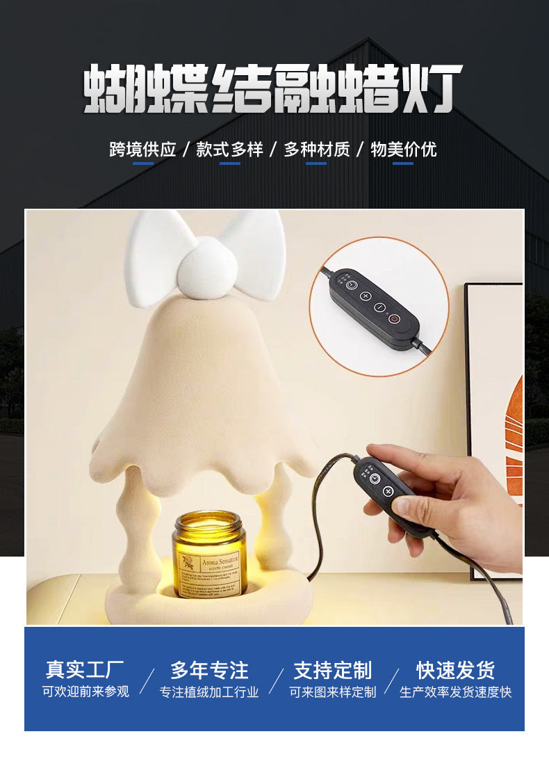 Flocking castle candle warmer lamp