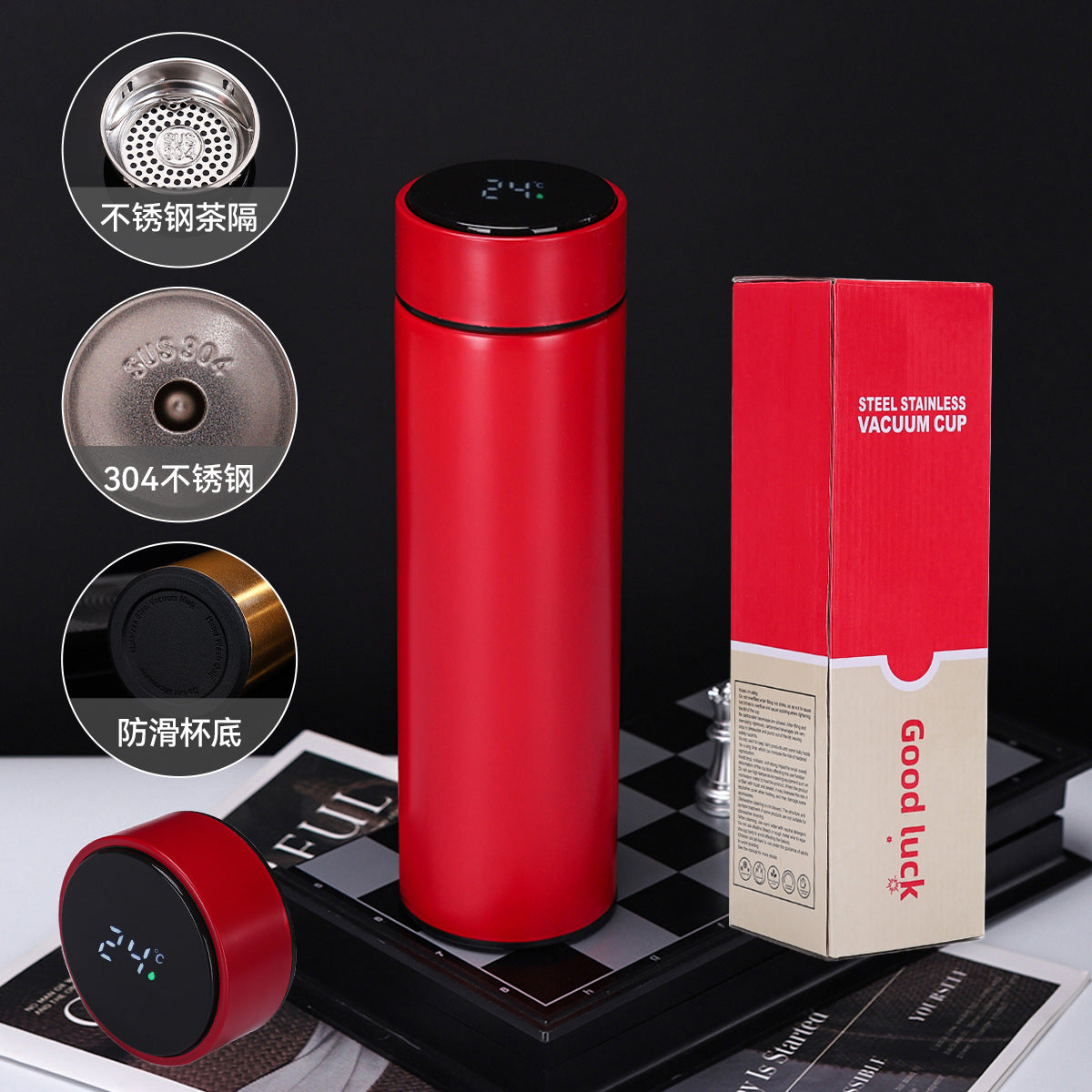 Temperature display Stainless steel thermos cup 316